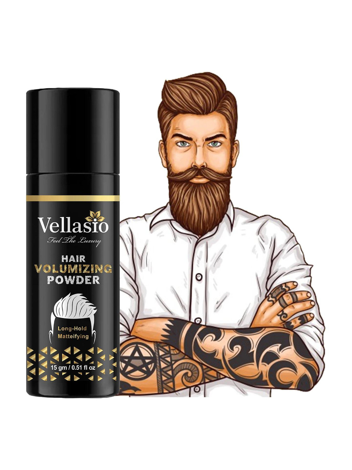 vellasio Hair Volumizing Powder Wax with Strong Hold | Matte Finish for 24 Hours VOLUMIZERV Strong Hold Hair Volumizer Hair Volumizer Powder-Wax (15 g) - Image 1