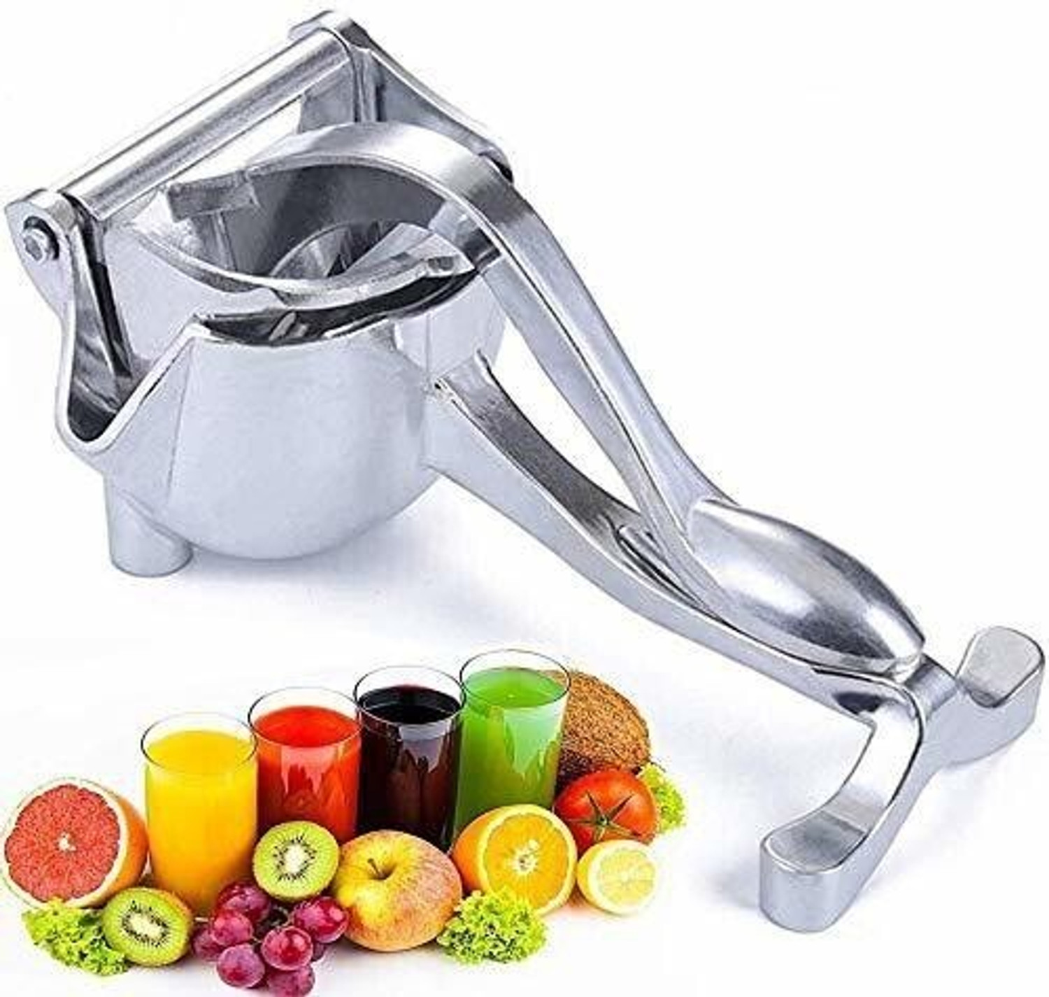FULKIZA Aluminium Fulkiza Heavy Duty Fruit Juicer Squeeze Manual Lime Orange Juice juicer Hand Juicer (Steel) - Image 1