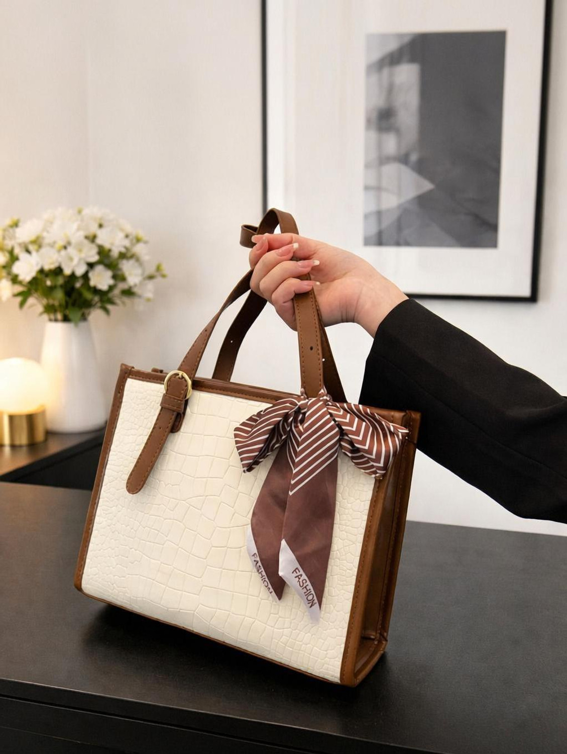 Nt Fahsion Women Brown Handbag - Image 1
