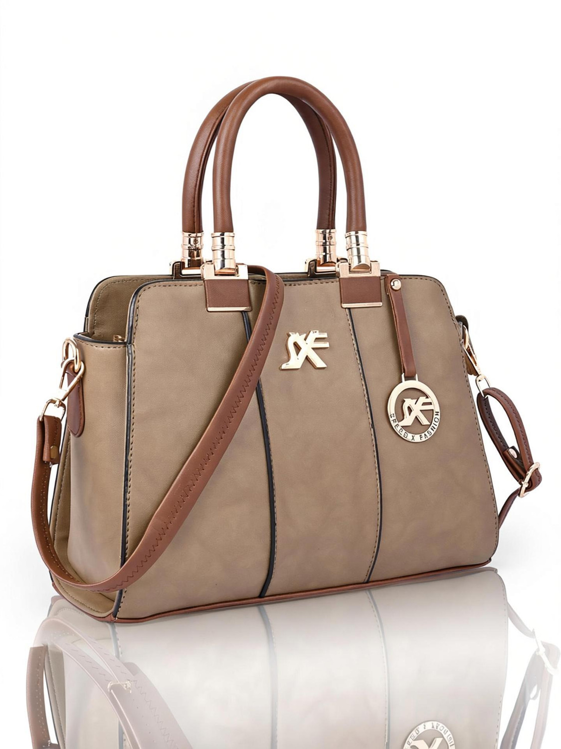 SXF SPEED X FASHION Women Khaki Sling Bag - Image 1