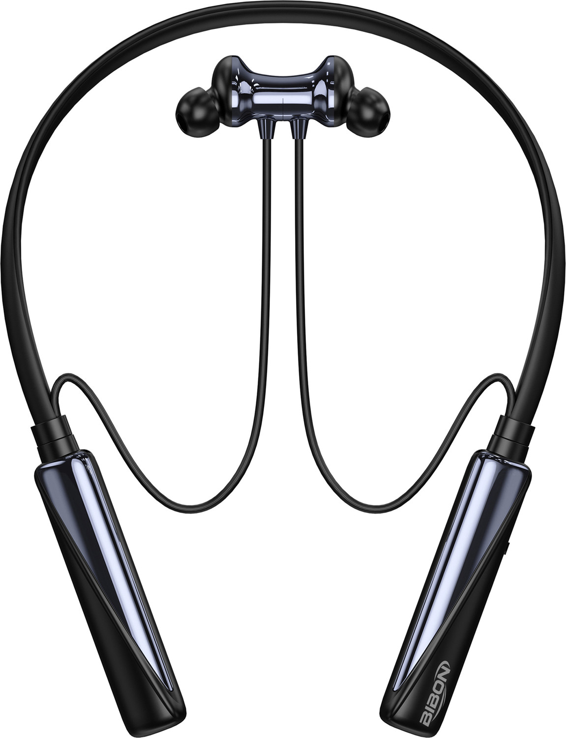 BiBon Elephant - MAGNETIC POWER OFF/ON 50Hr Playtime Headphone Neckband-8 Bluetooth Headset (Black, In the Ear) - Image 1