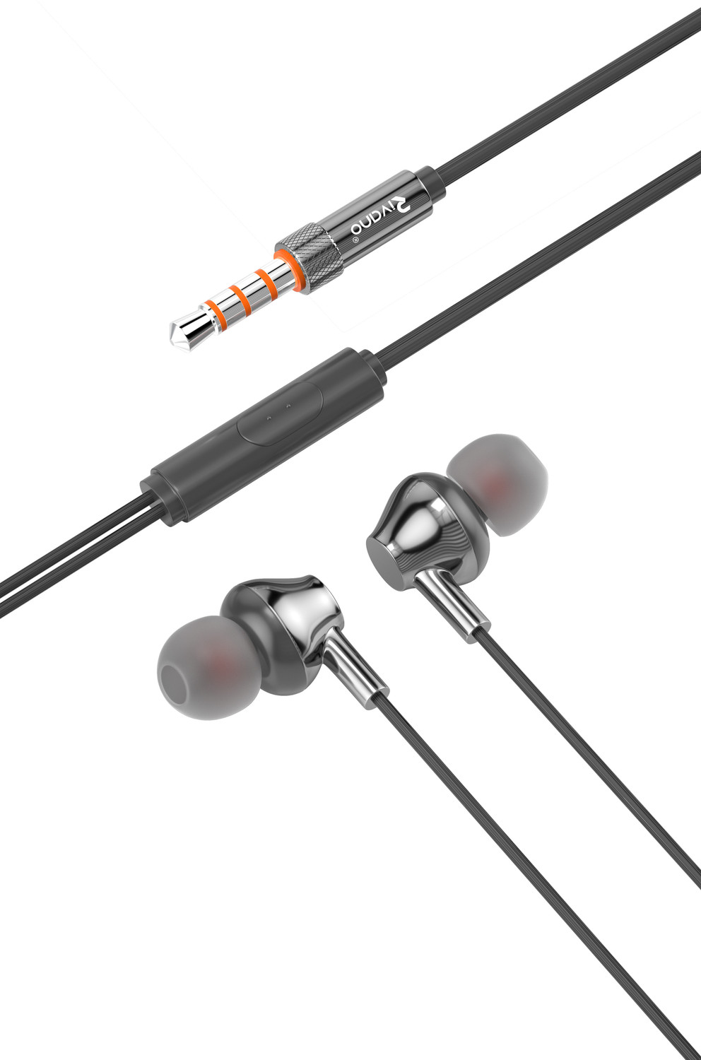 Rivano RN HF-18 Wired Gaming Headset (Black, Metallic, In-Ear) - Image 1