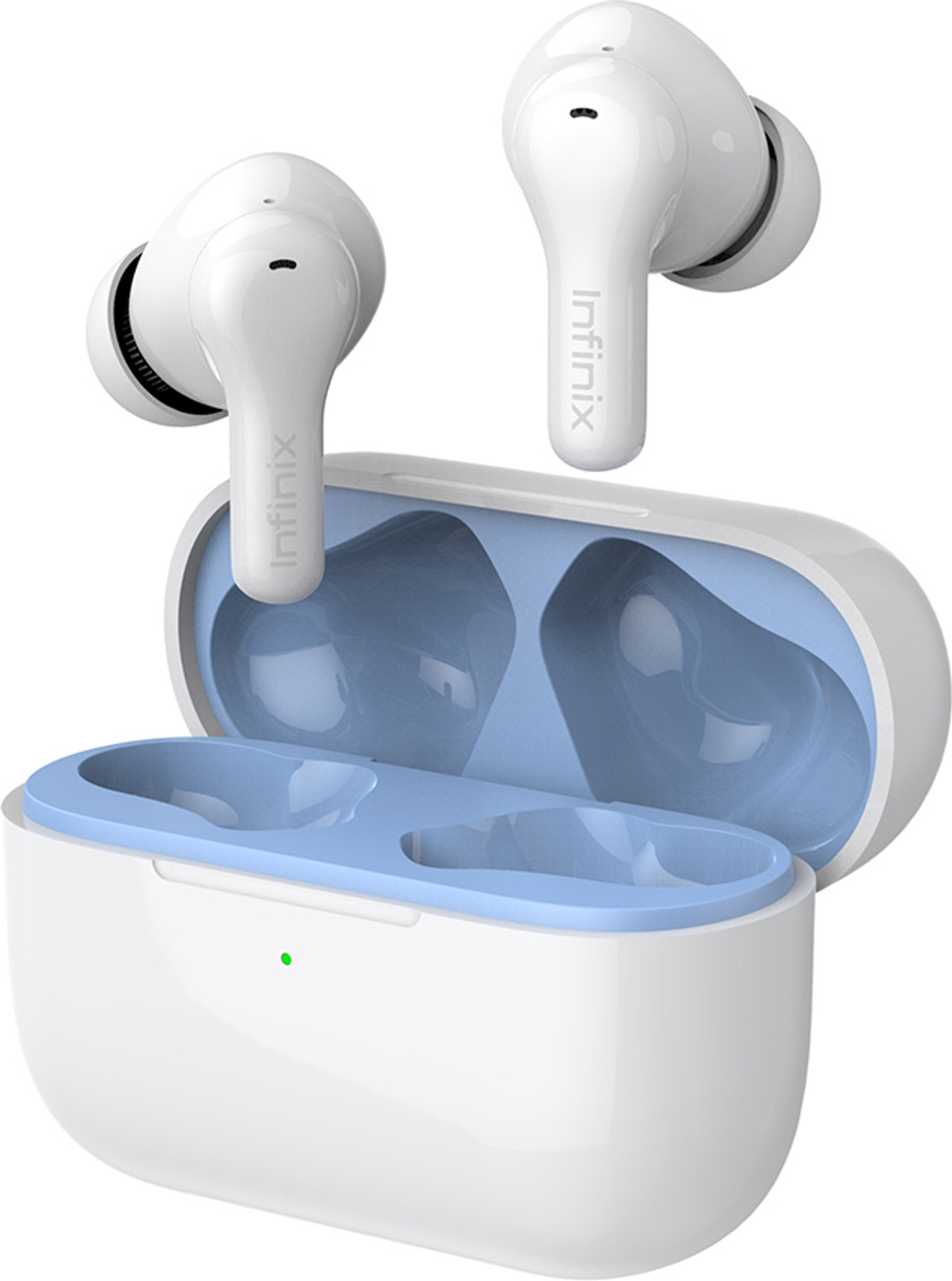 Infinix XE 27 with Hybrid ANC, 4-Mic ENC, Voice Through mode, Low Latency Game Mode Bluetooth Headset (White, True Wireless) - Image 1