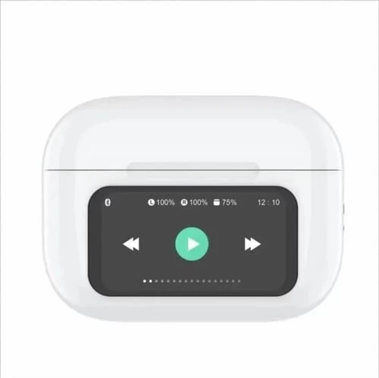 SATTVIKA Xent Pro 9 Touch Screen Display Earbuds With ANC Working Bluetooth Gaming Headset (White, True Wireless) - Image 1