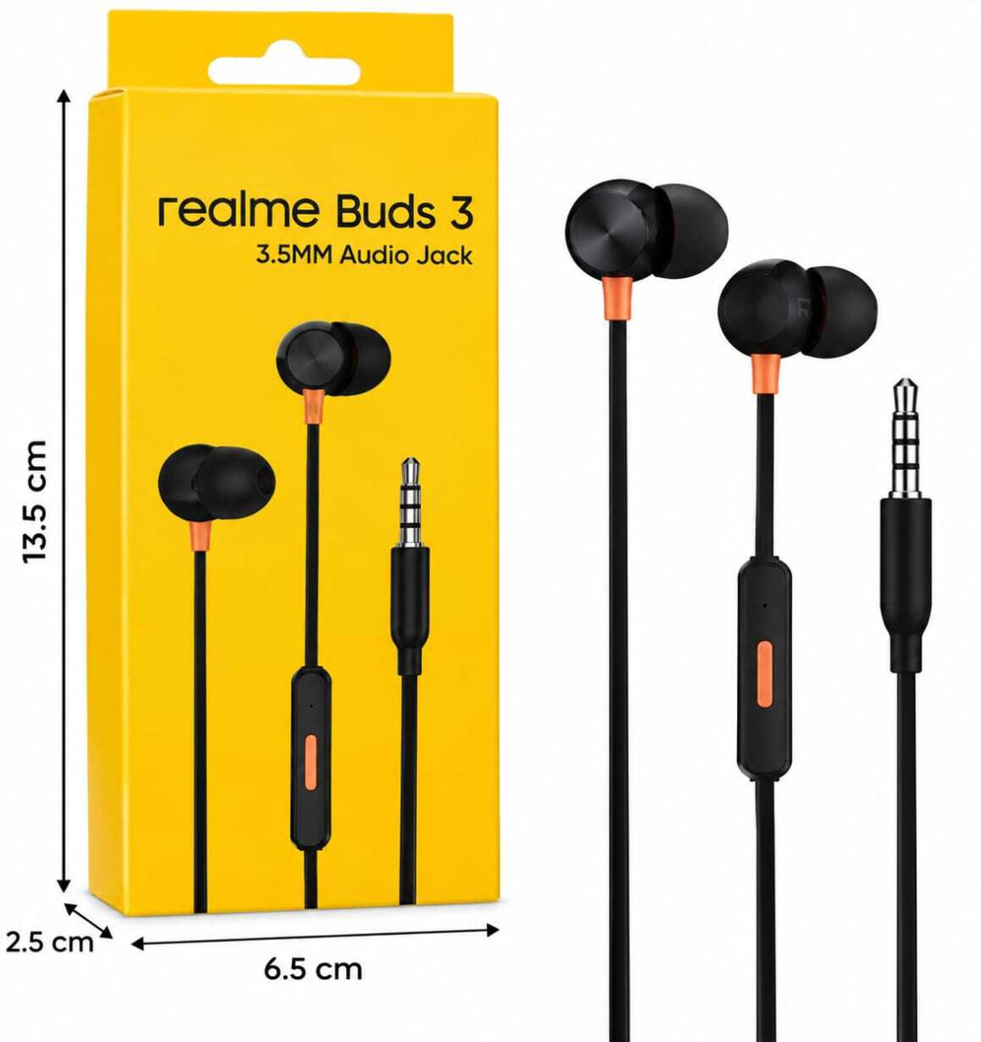 Realme Brand Realme Buds 3 Wired Gaming Headset (Black, In the Ear) - Image 1