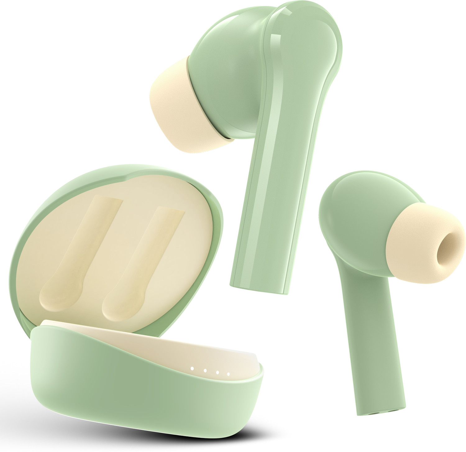 Mivi Duopods D4 True Wireless Earbuds, 50Hrs Playtime, Hazel Green - Image 1