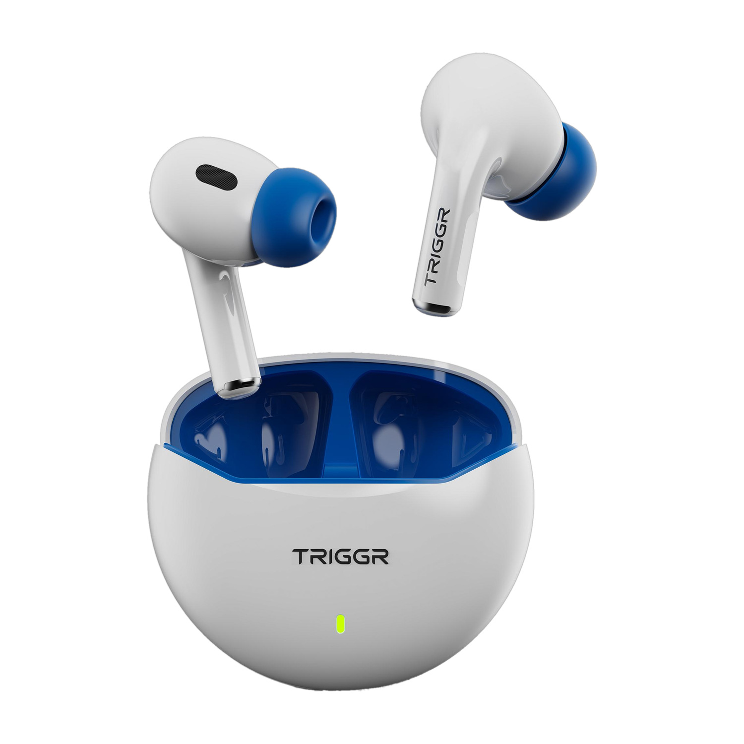 TRIGGR Rizz with 40H Playback, Spherical Design, 13mm Drivers, Rich Bass, Fast Charging Bluetooth Headset (Arctic Snow, True Wireless) - Image 1