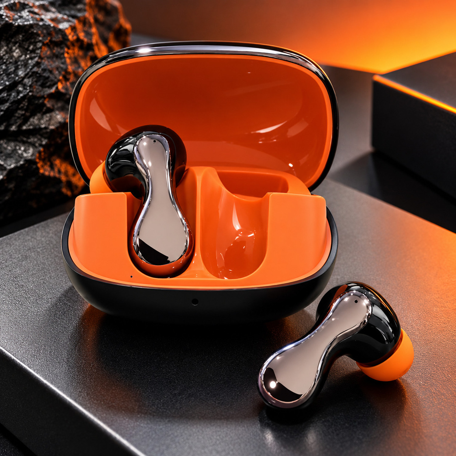 BULLSTORM Voltiq 977 Earbuds | Bluetooth 5.3 |Mic Bluetooth Gaming Headset Bluetooth Gaming Headset (Black, True Wireless) - Image 1