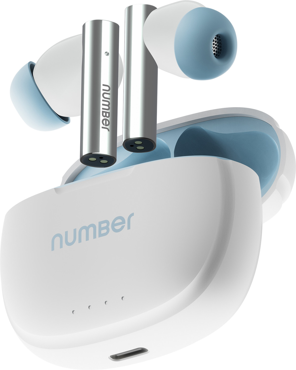 Number Navo Buds X1 TWS Earbuds, White Sky - Image 1