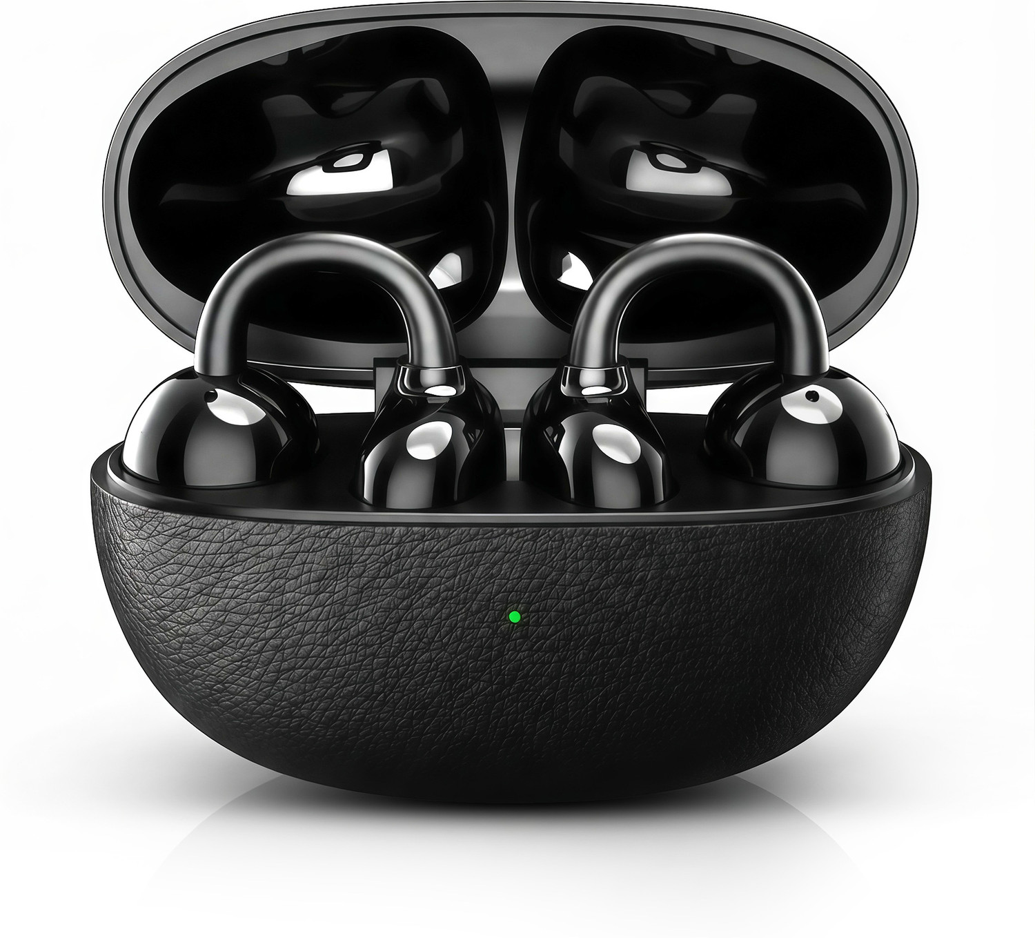 Voom **OWS Air Clips OWS Buds, 80H Playtime, 360Â° Audio, Quad Mic ENC** Bluetooth Headset (Black, True Wireless) - Image 1