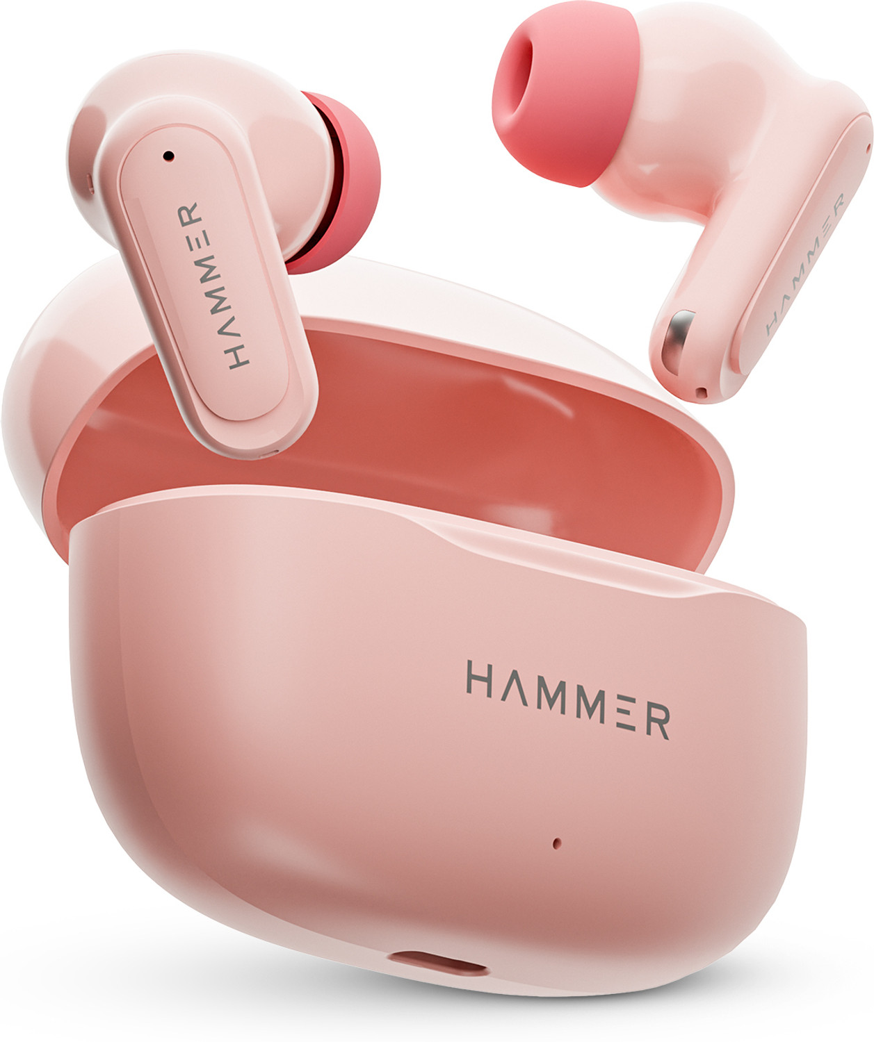 Hammer हà¥
मर Airflow Neo Bubblegum Earbuds with 80H Playtime, 13mm Driver, 40ms Gaming Mode हà¥à¤¡à¤¸à¥à¤ (à¤à¥à¤²à¤¾à¤¬à¥) - Image 1