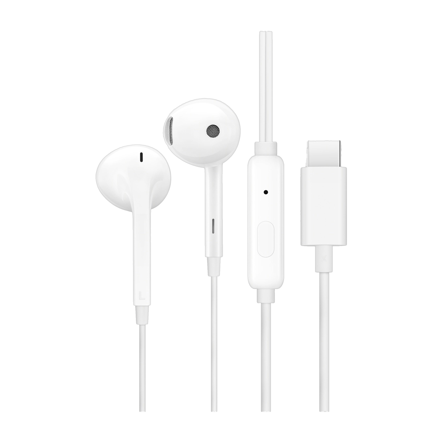 OPPO Type-C Half-in-Ear Wired Earbuds(MH136), 14.2mm Dynamic Coil Wired Headset (White, In the Ear) - Image 1