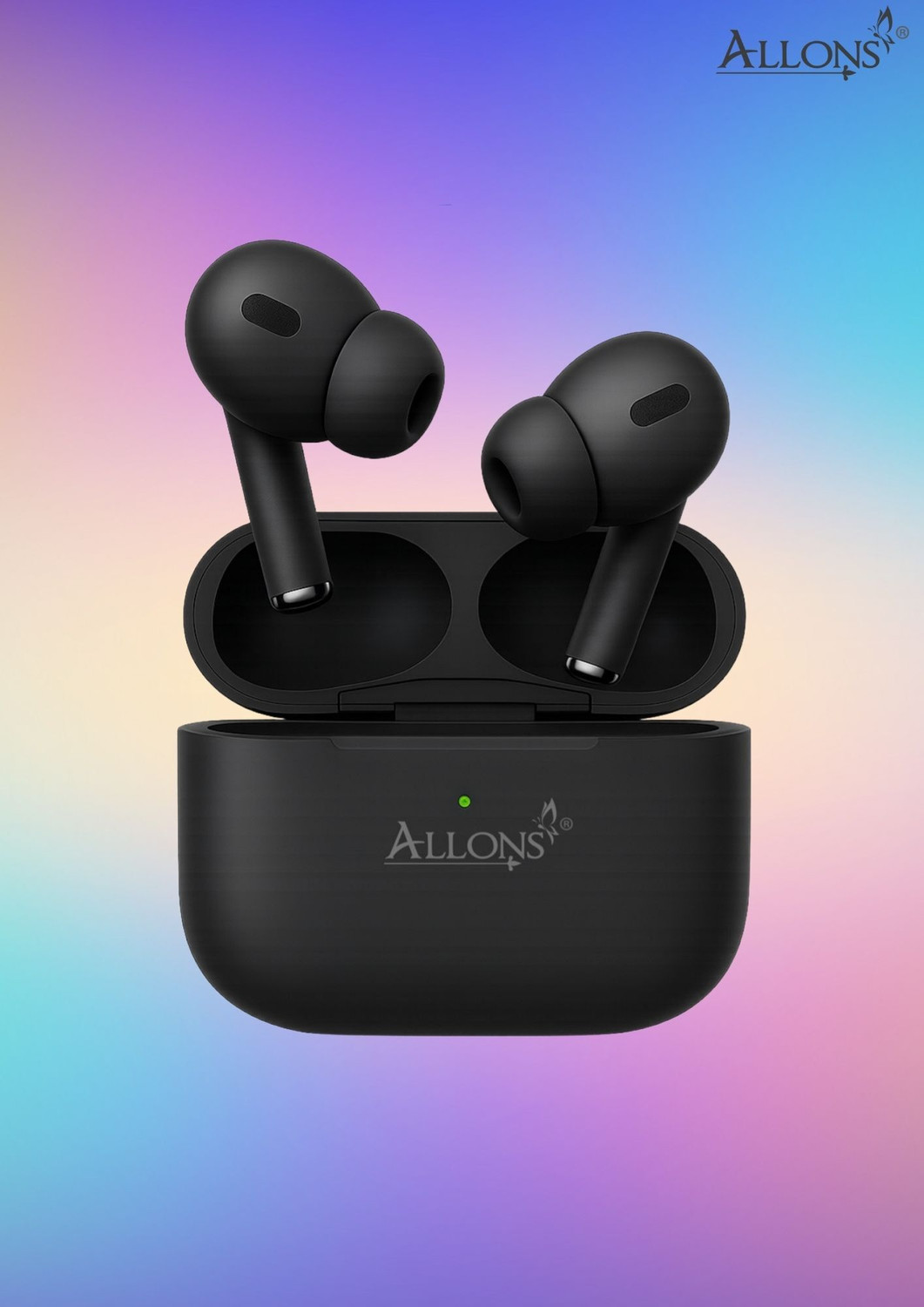 allons A395 TWS ANC Earbuds with MagSafe Case (Black) - Image 1