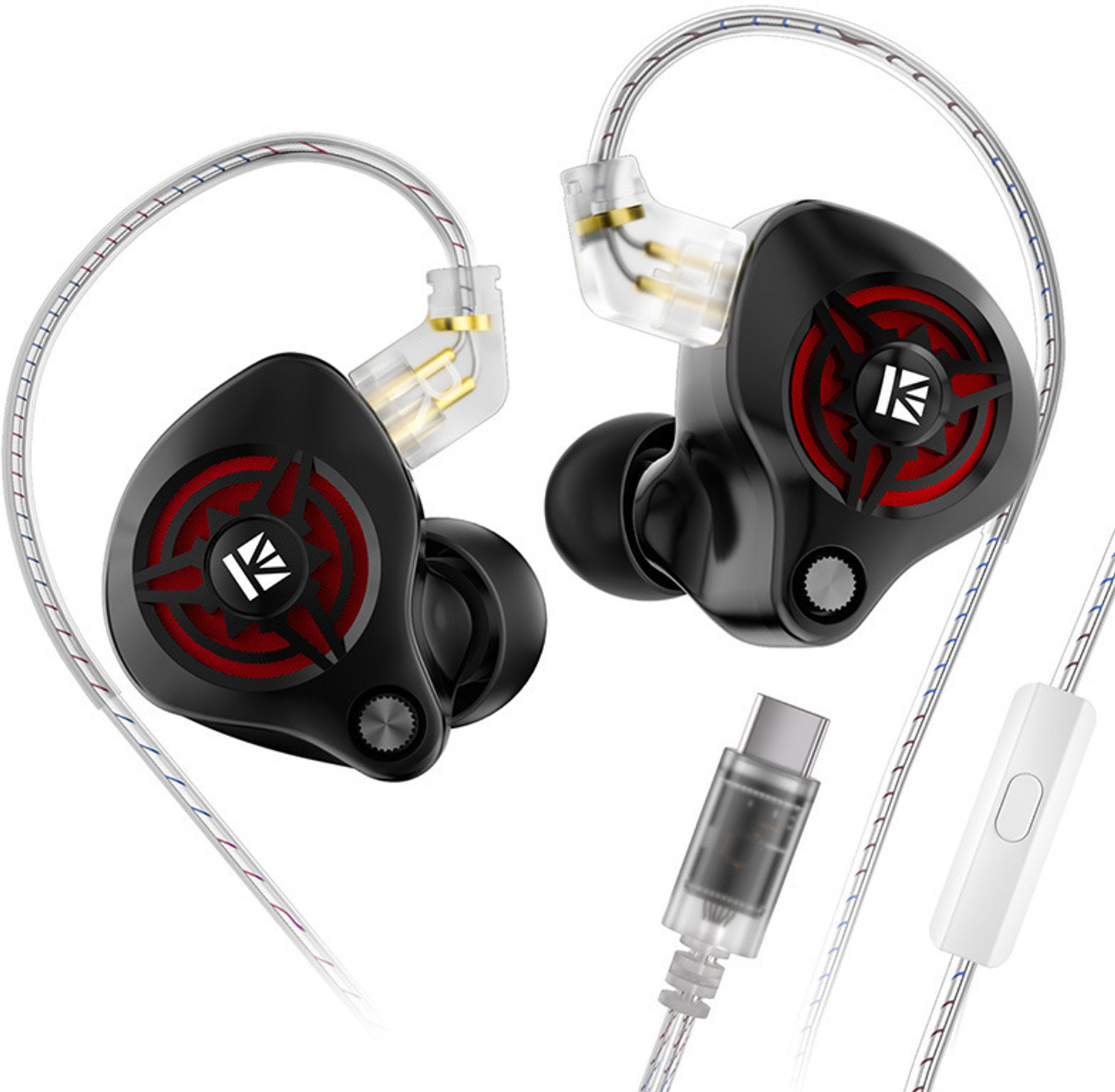 Kbear BANG-K 10mm Single DD TYPE-C In-Ear HiFi Gaming Earphones Wired Headset (Black, In the Ear) - Image 1