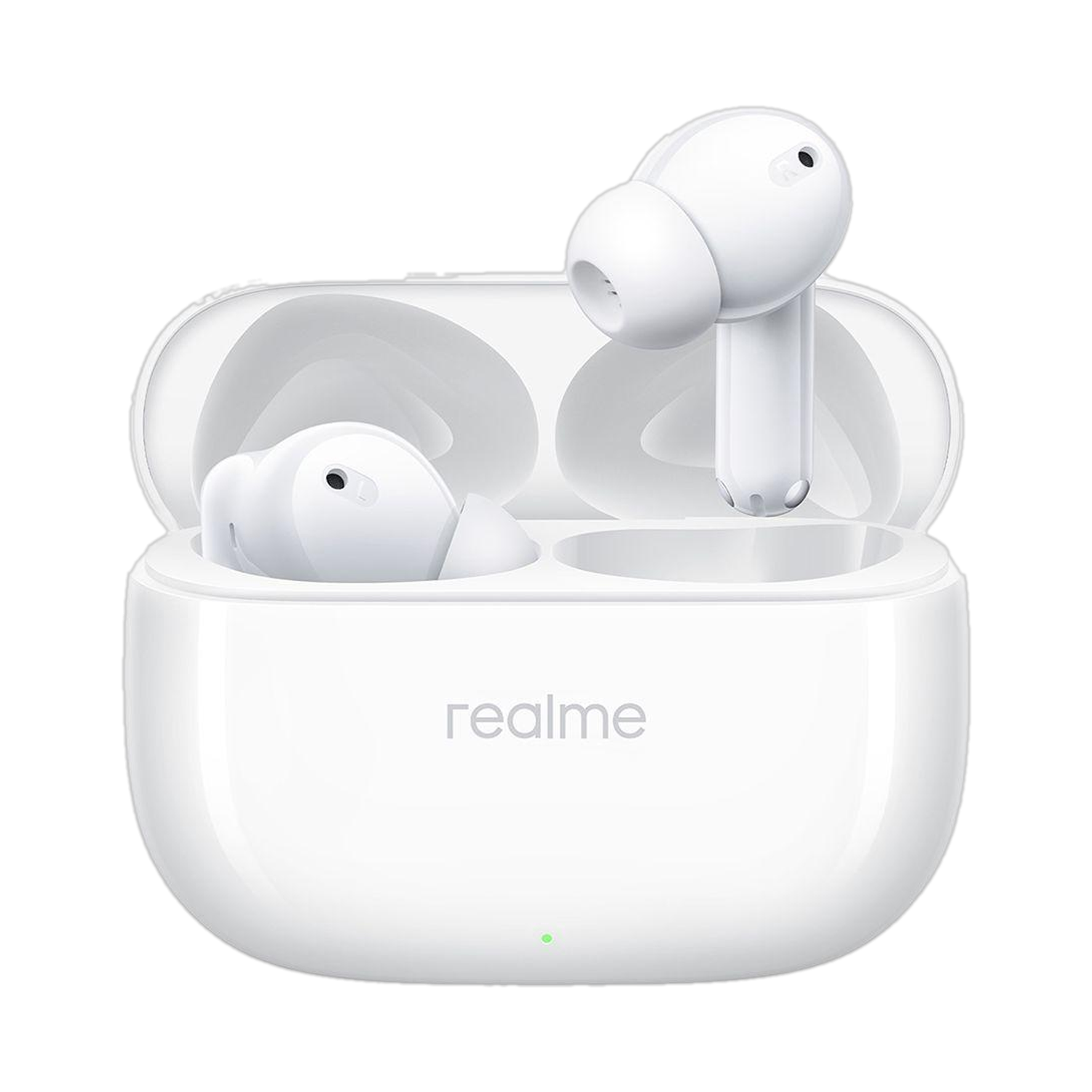 realme Buds T310 with 12.4mm Driver, 46dB ANC, Spatial Audio and upto 40 hours Playback Bluetooth Headset (Agile White, True Wireless) - Image 1