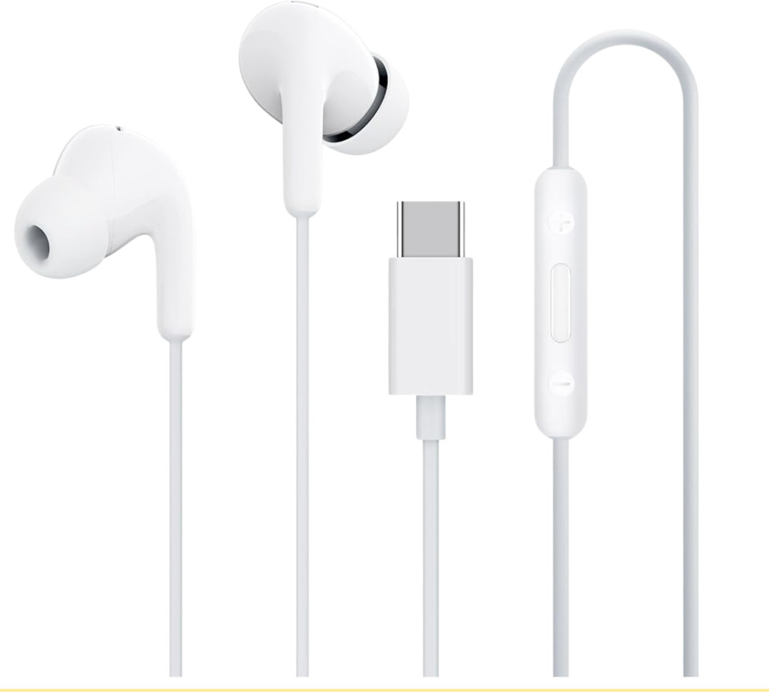 qoviq original Type-C Wired Earphones With Noise Isolation And Comfortable Design Wired Headset (White, In the Ear) - Image 1