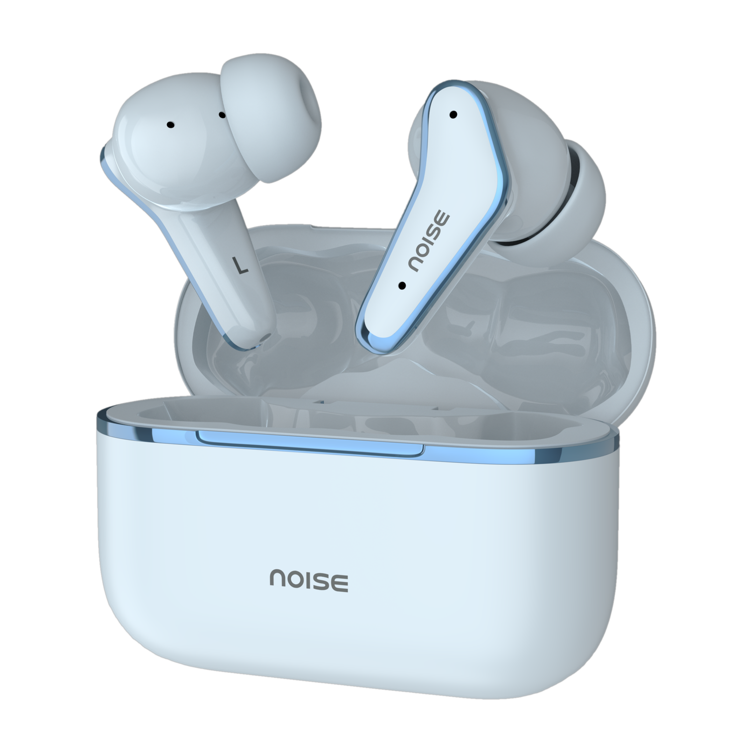 Noise Buds VS102 Elite with 50Hr Playtime, ENC, Quad Mic, Chrome finish Flybird Design Bluetooth Headset (Sky Blue, True Wireless) - Image 1