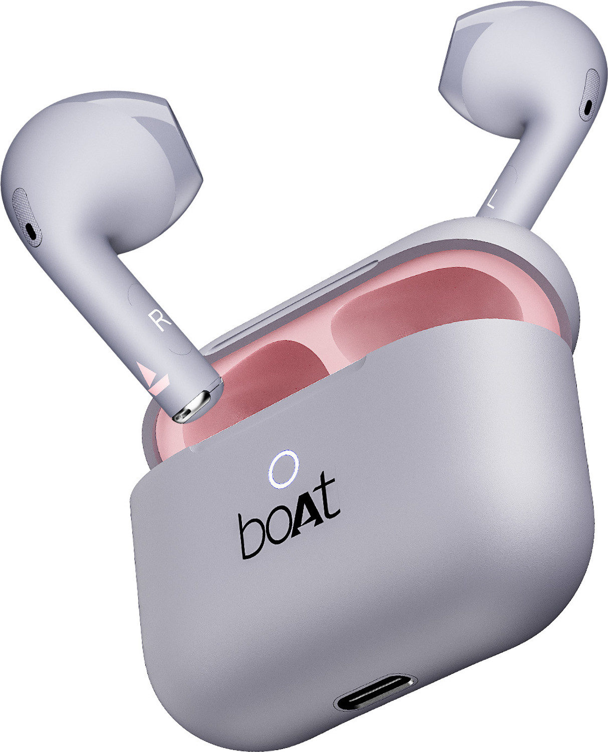 boAt Airdopes Alpha TWS Earbuds, 35H Battery, Peach Dusk - Image 1