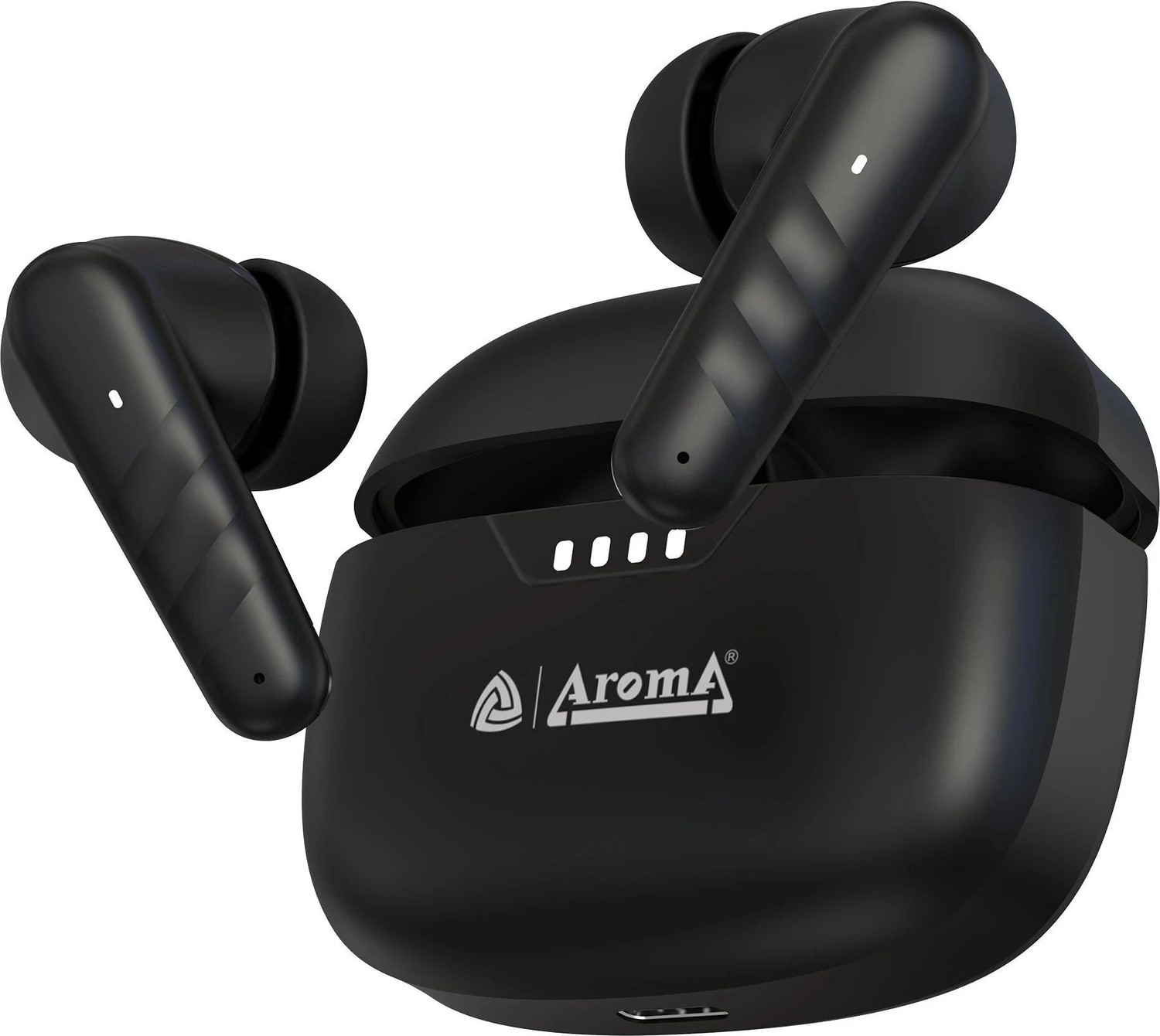 Aroma NB126 Blaze 32dB Active Noise Cancellation 60H* Fast Charging Earbuds Bluetooth Headset (Raging Black, True Wireless) - Image 1