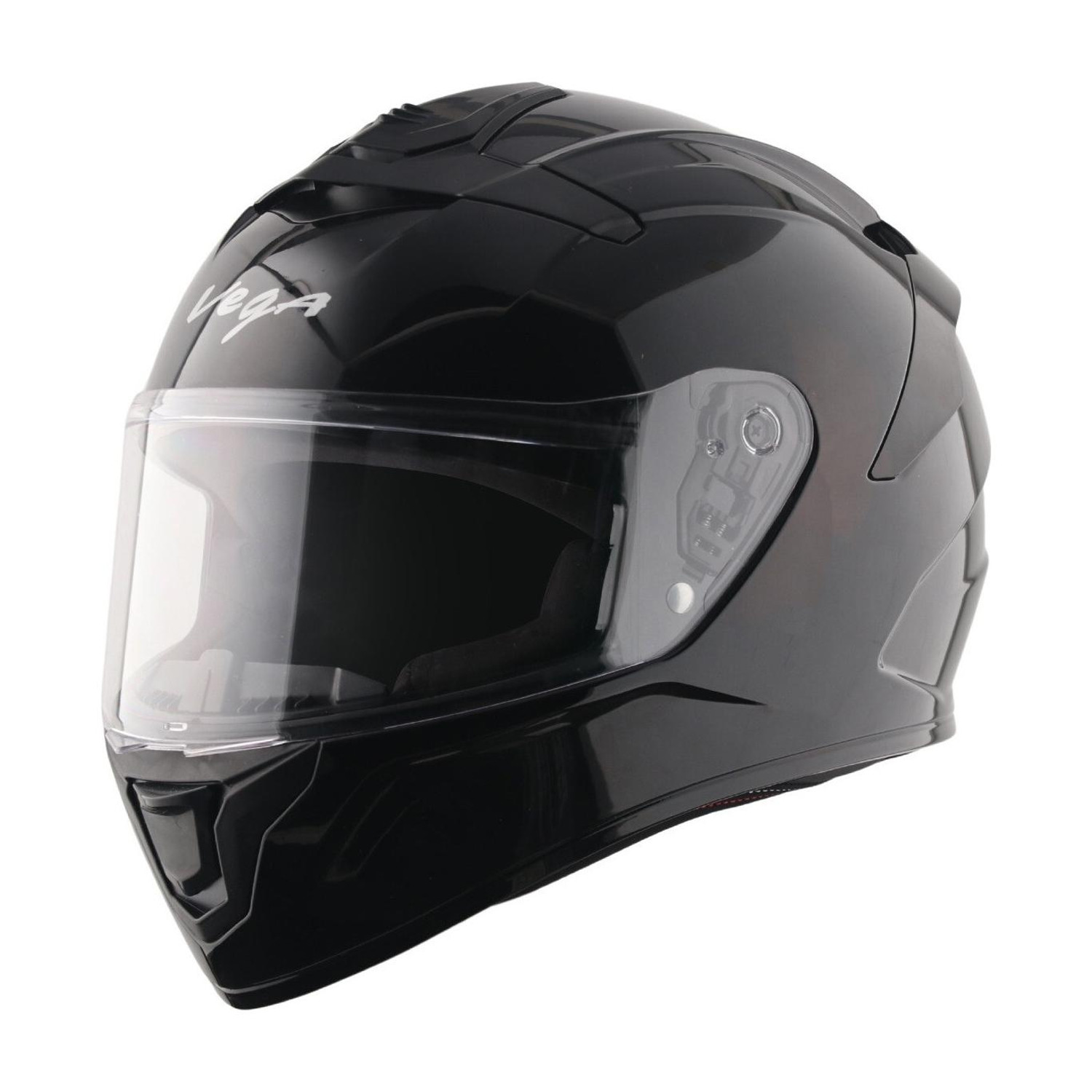 VEGA VF-10 Turbo Solid Motorbike Helmet (Black) - Image 1