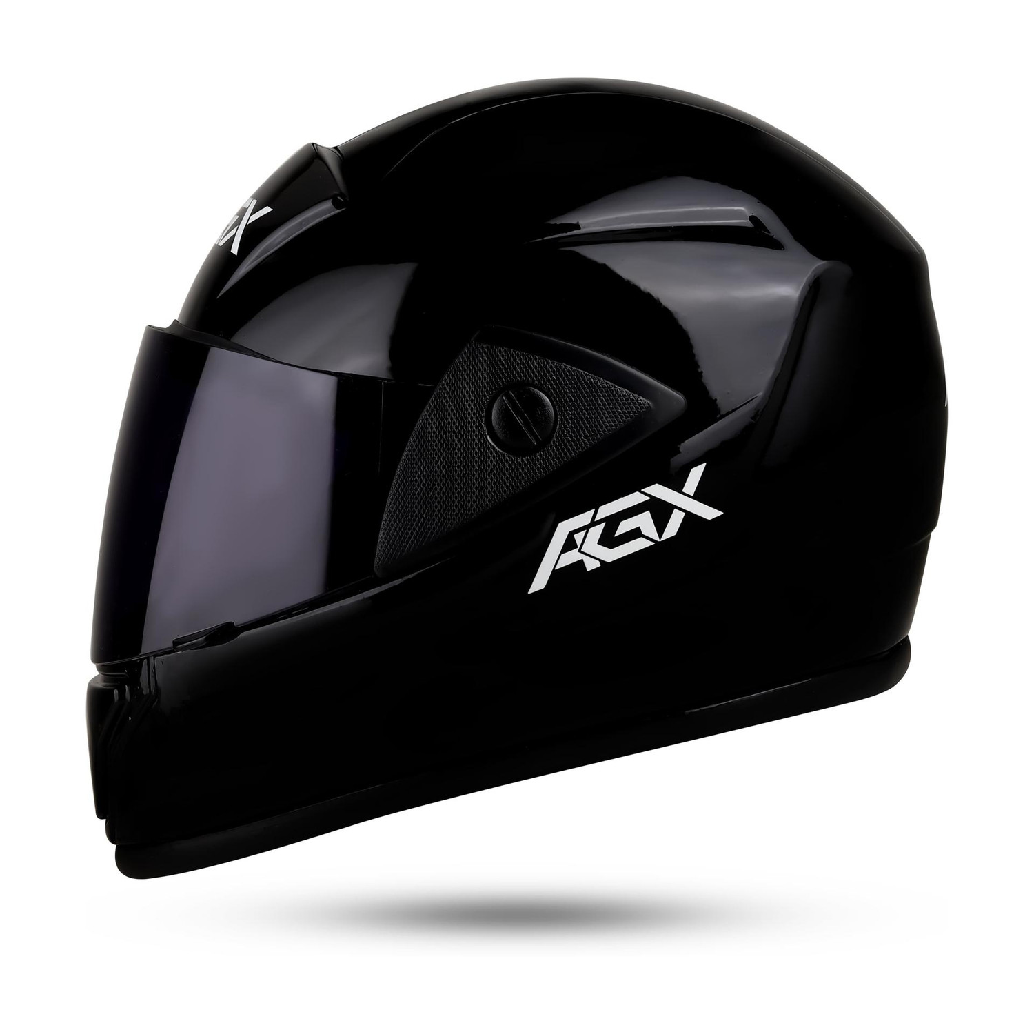 Agx Rado Black with Anti UV PC Visor ABS Material Unisex Motorbike Helmet - Image 1