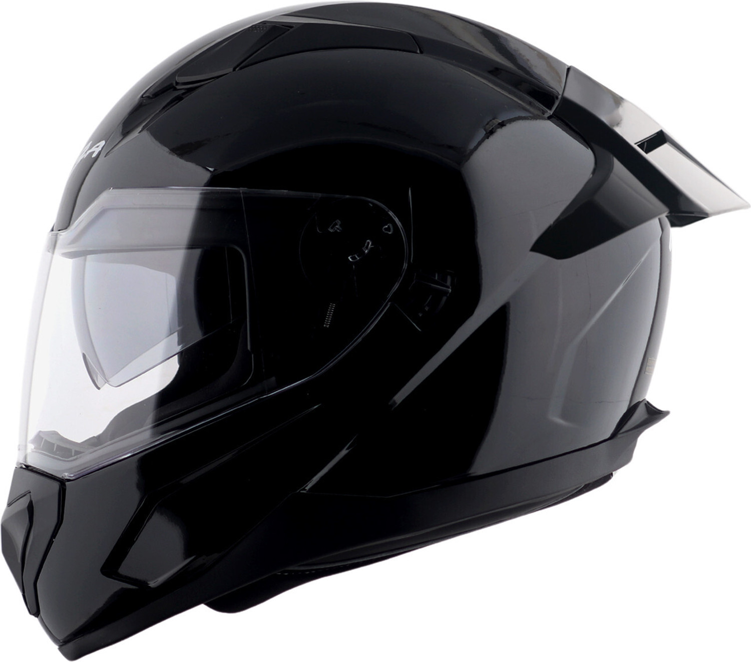 VEGA Rapid DV with Spoiler and Extra Smoke Visor Motorbike Helmet (Black) - Image 1