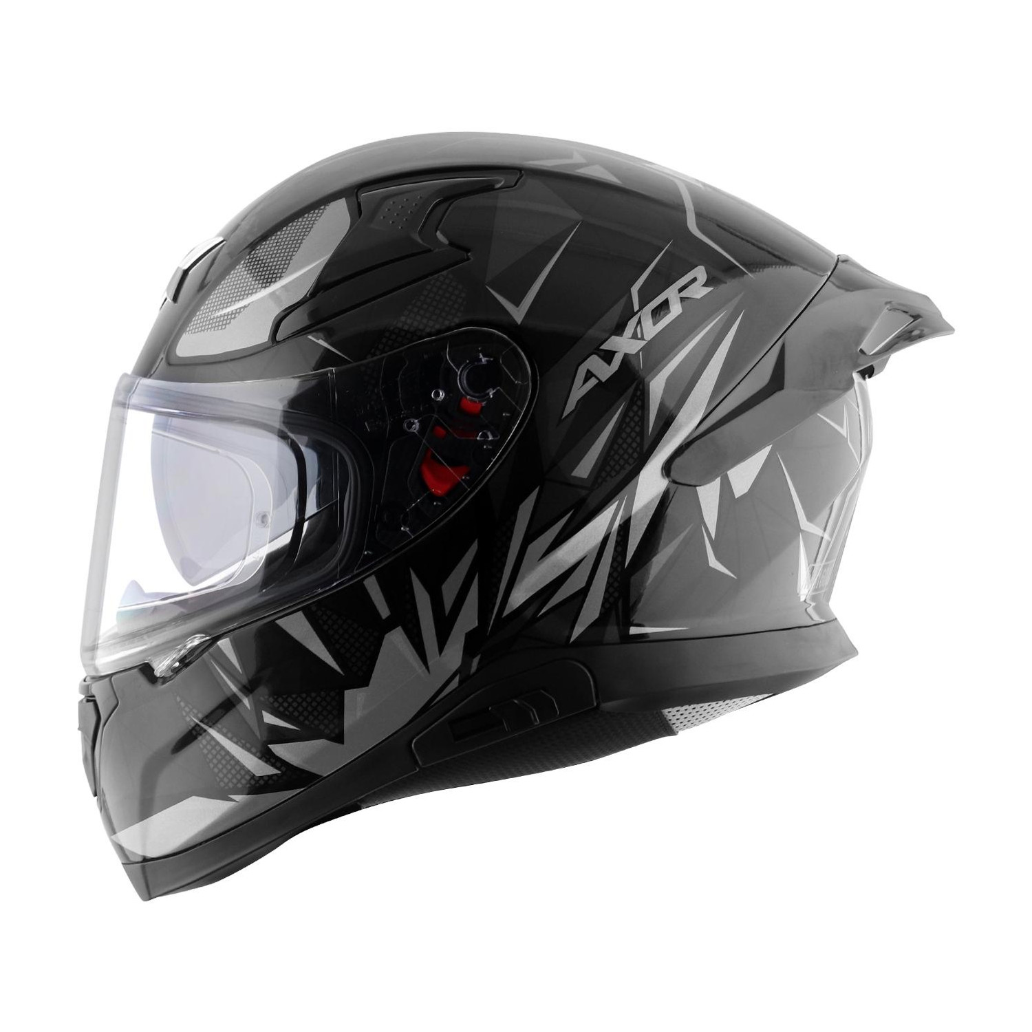 Axor Apex Hunter Motorbike Helmet (Black Grey) - Image 1