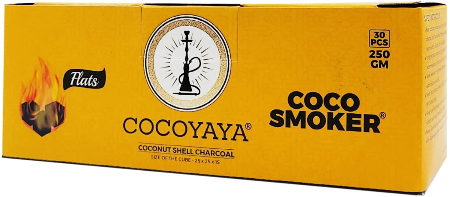 Puff Smart Coco Smoker Flat Coconut Charcoal 250g à¤¹à¥à¤à¥à¤à¤¾ à¤à¤¾à¤°à¤à¥à¤² (à¤ªà¥à¤ à¤à¤« 30) - Image 1