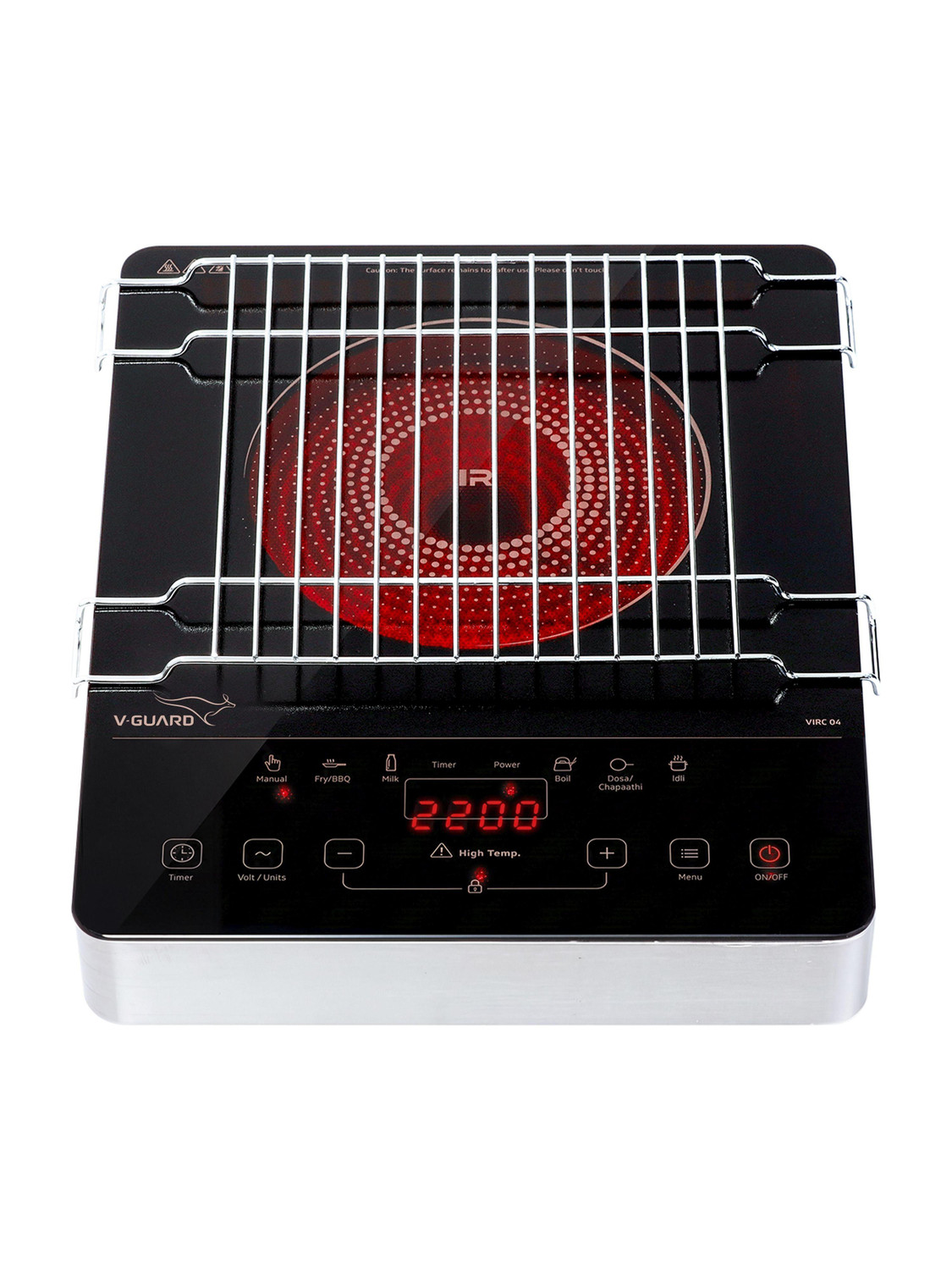 V-Guard 2200W Infrared Cooktop Touch Panel Black VIRC 04 - Image 1