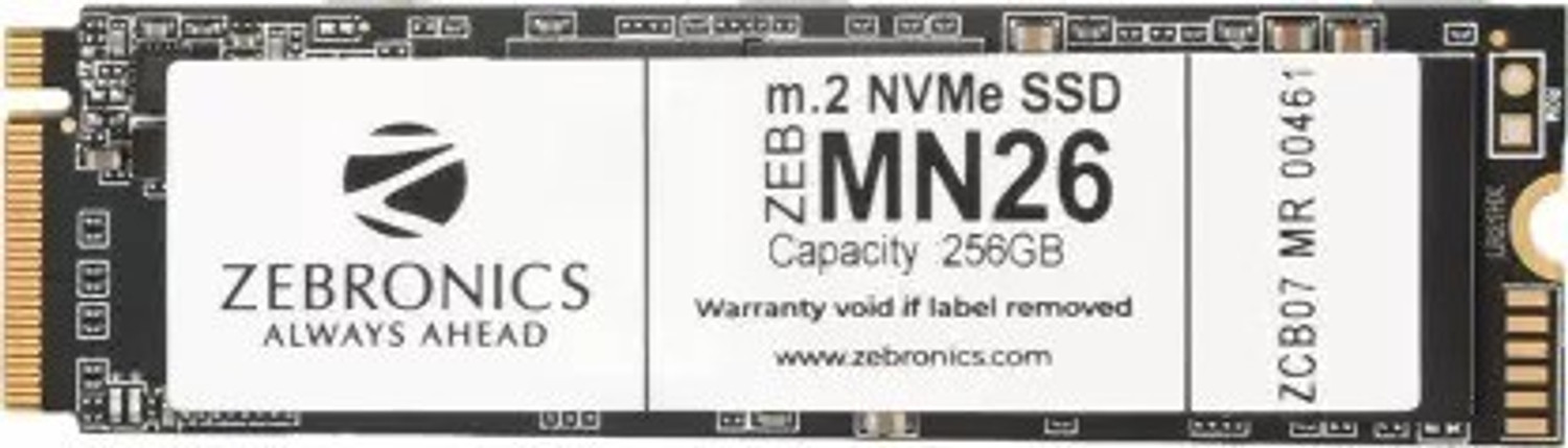 ZEBRONICS M.2 NVME SSD 256 GB Laptop, All in One PC's, Desktop Black M.2 Internal Solid State Drive (SSD) (ZEB-MN26) (Interface: M.2, Form Factor: M.2) - Image 1