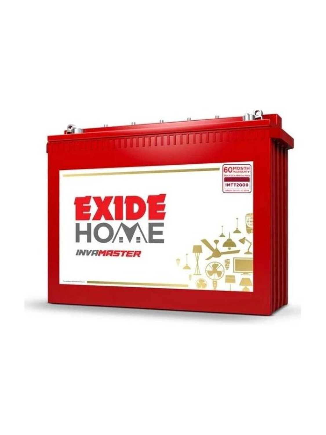 EXIDE 60 Months Warranty Tubular Inverter Battery (200 Ah, IMTT2000) - Image 1