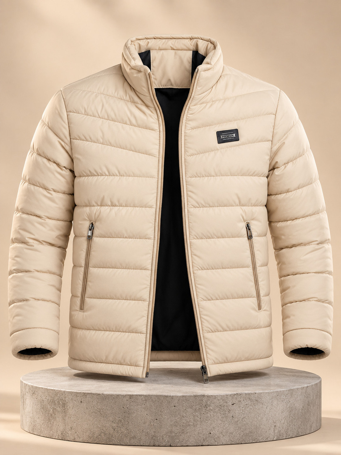 Brayles Men Solid Puffer Jacket - Image 1