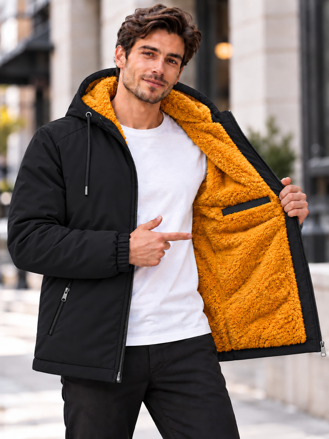 Caraba Men Solid Casual Jacket - Image 1