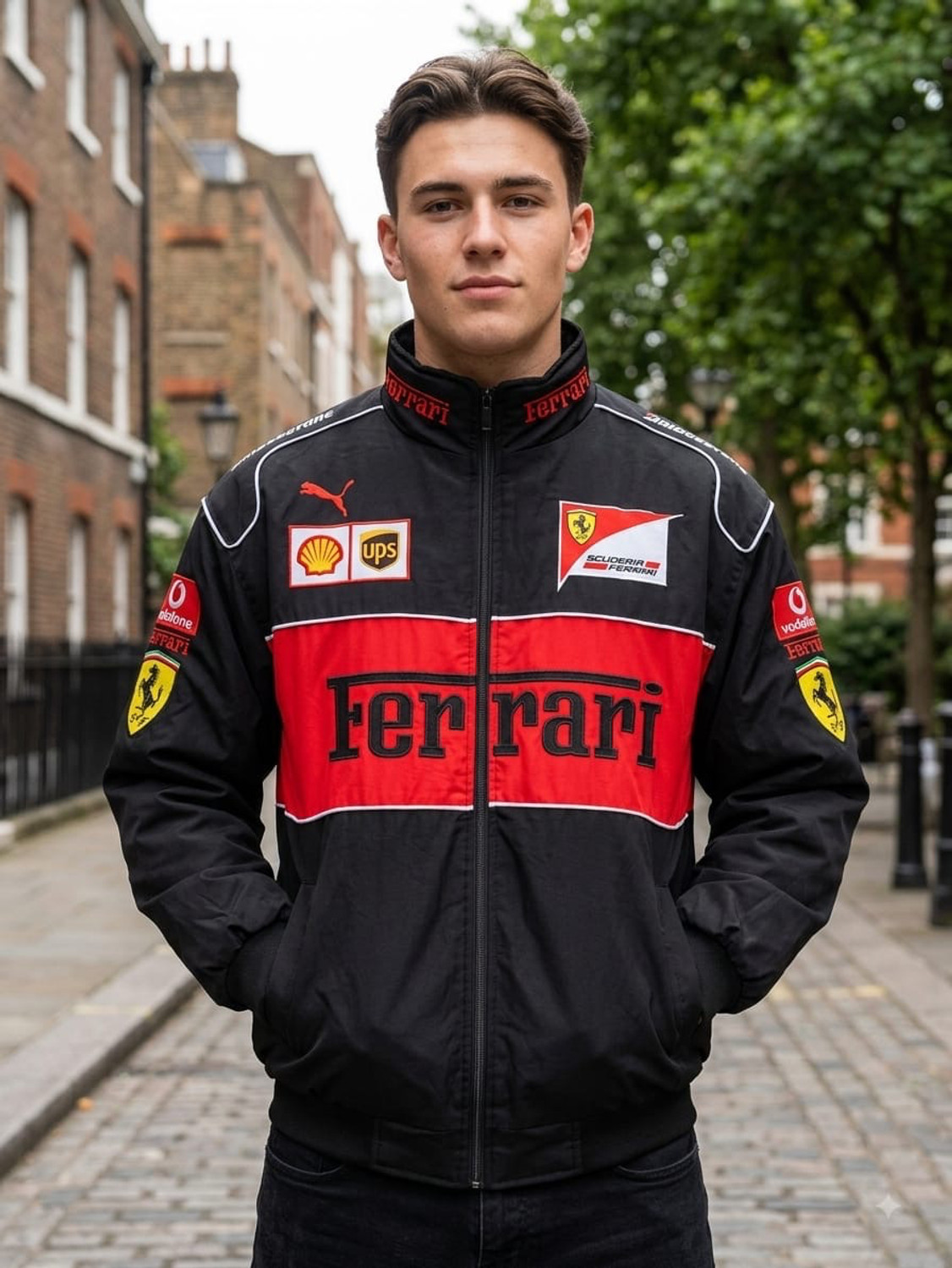 Fivenine Men & Women Graphic Print Biker Jacket - Image 1