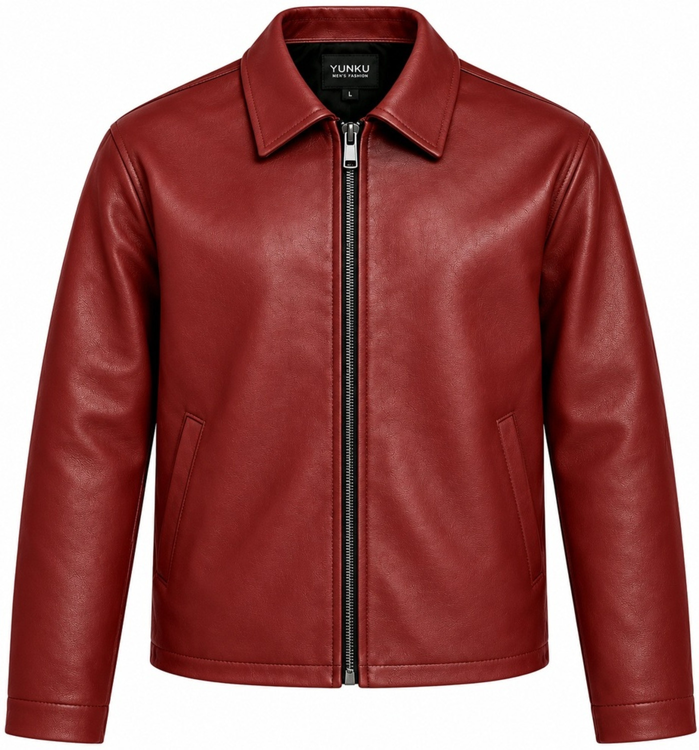 YUNKU Men Solid Casual Jacket - Image 1