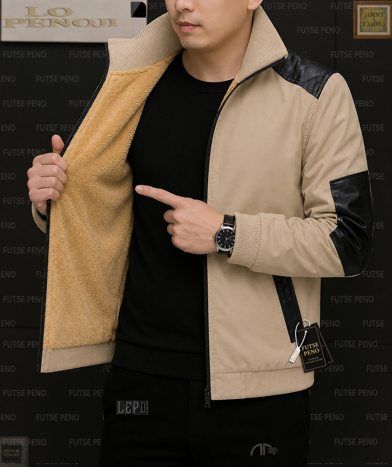 FUTSE PENO Men Colorblock Casual Jacket - Image 1