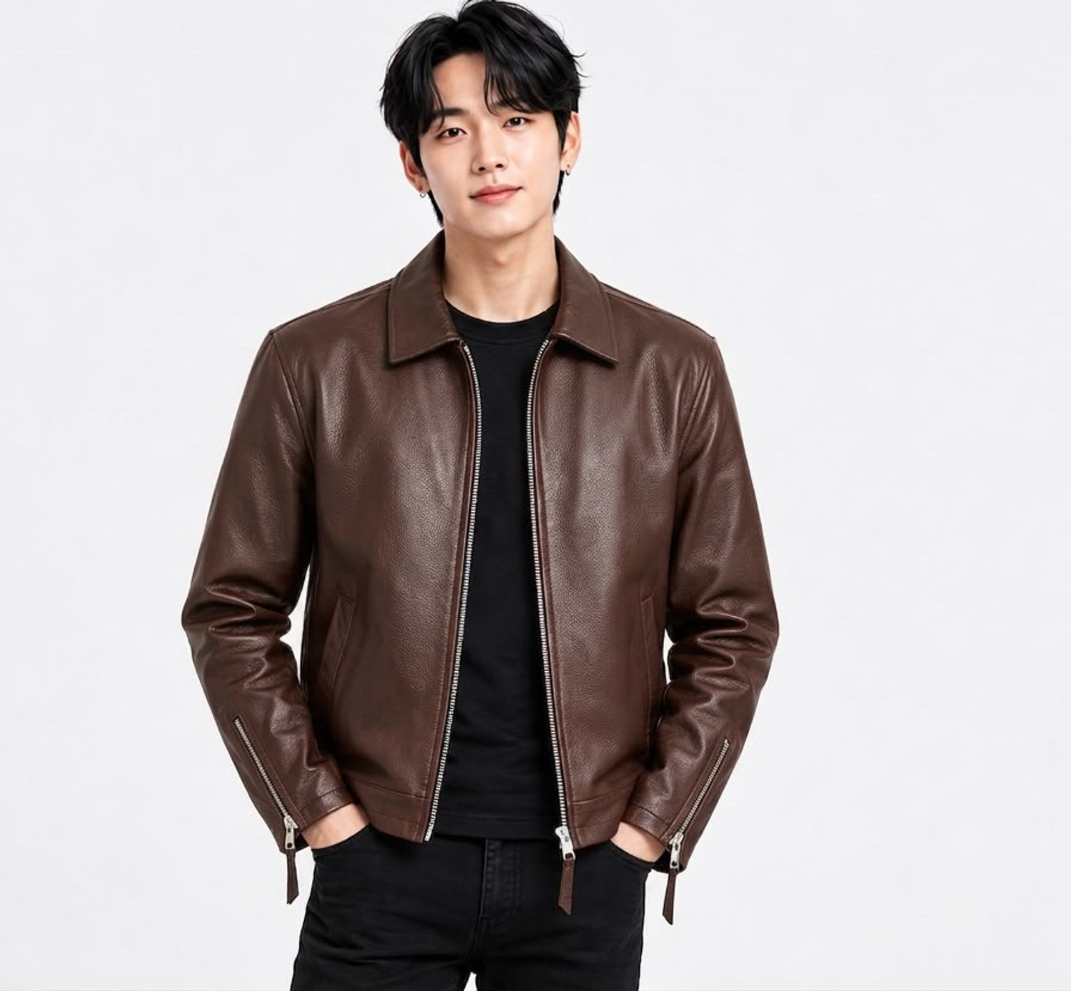 AVLIFESTYLE Men Solid Biker Jacket - Image 1
