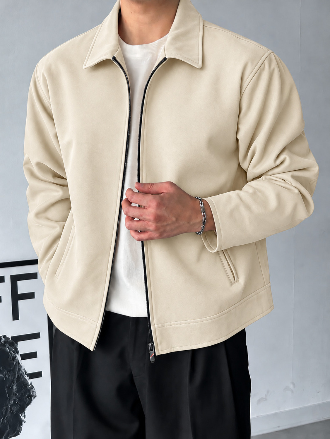 N AND J Men Solid Casual Jacket - Image 1