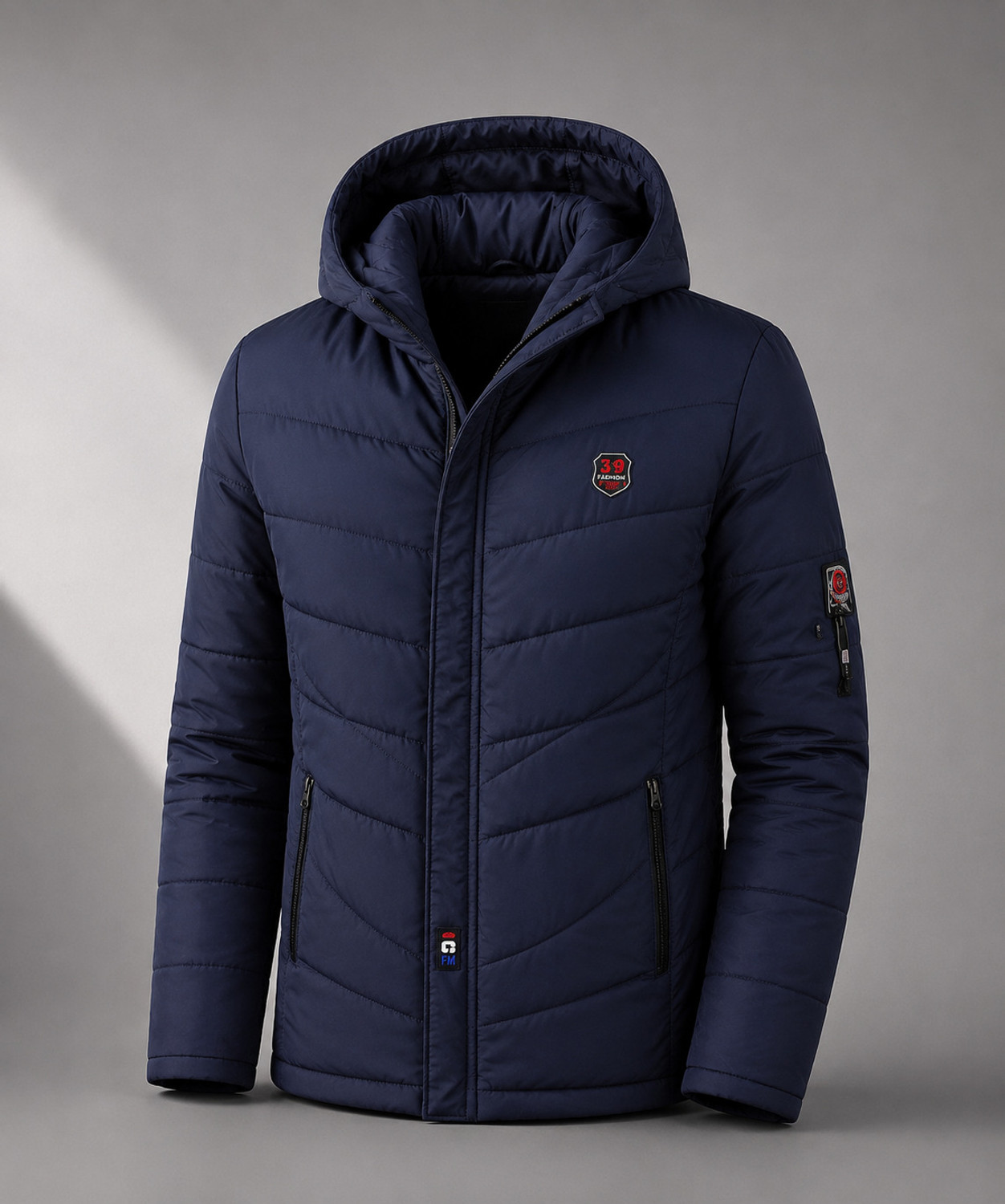 HEMLOCK Men Applique Puffer Jacket - Image 1