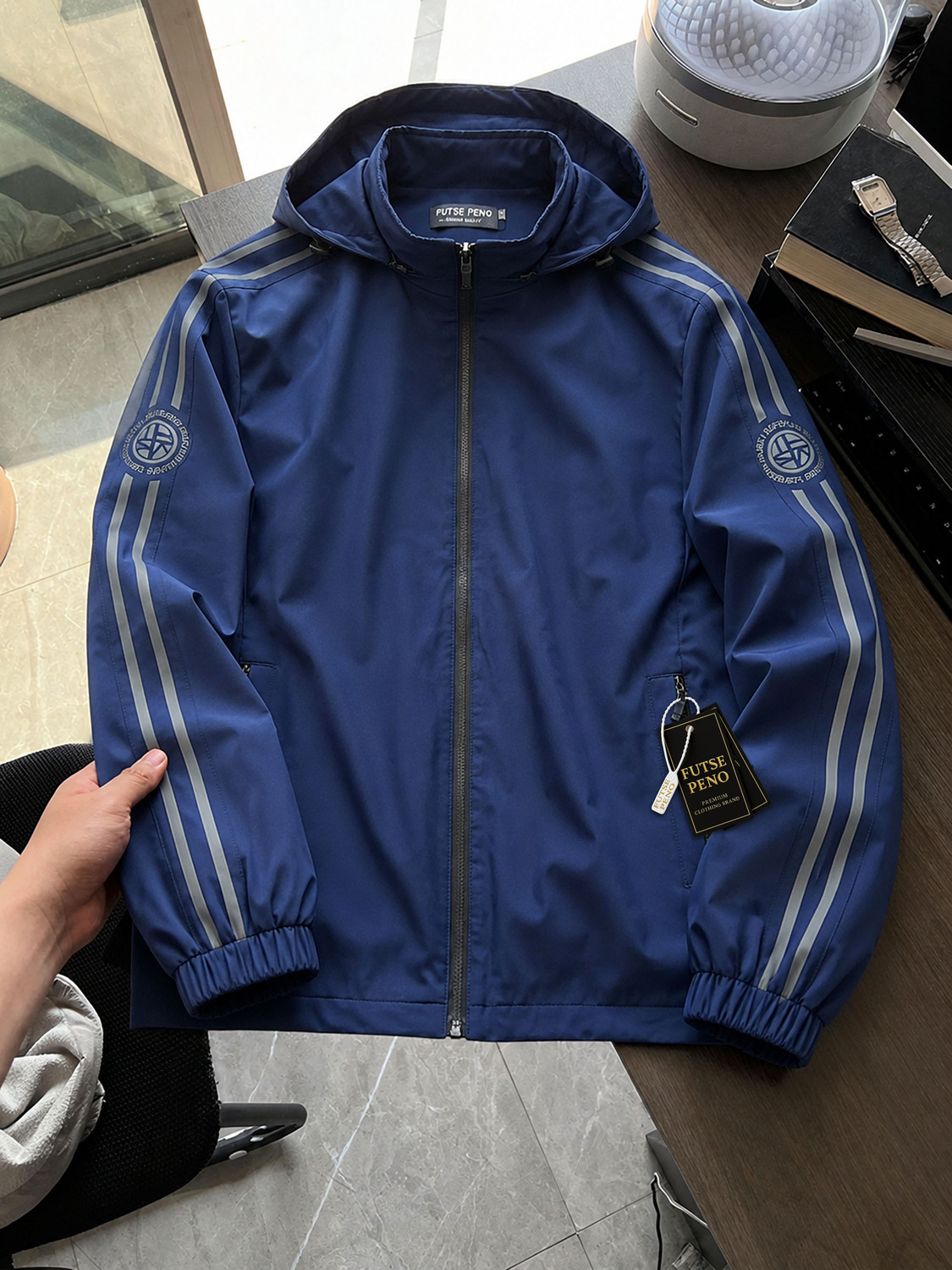 FUTSE PENO Men Striped Casual Jacket - Image 1