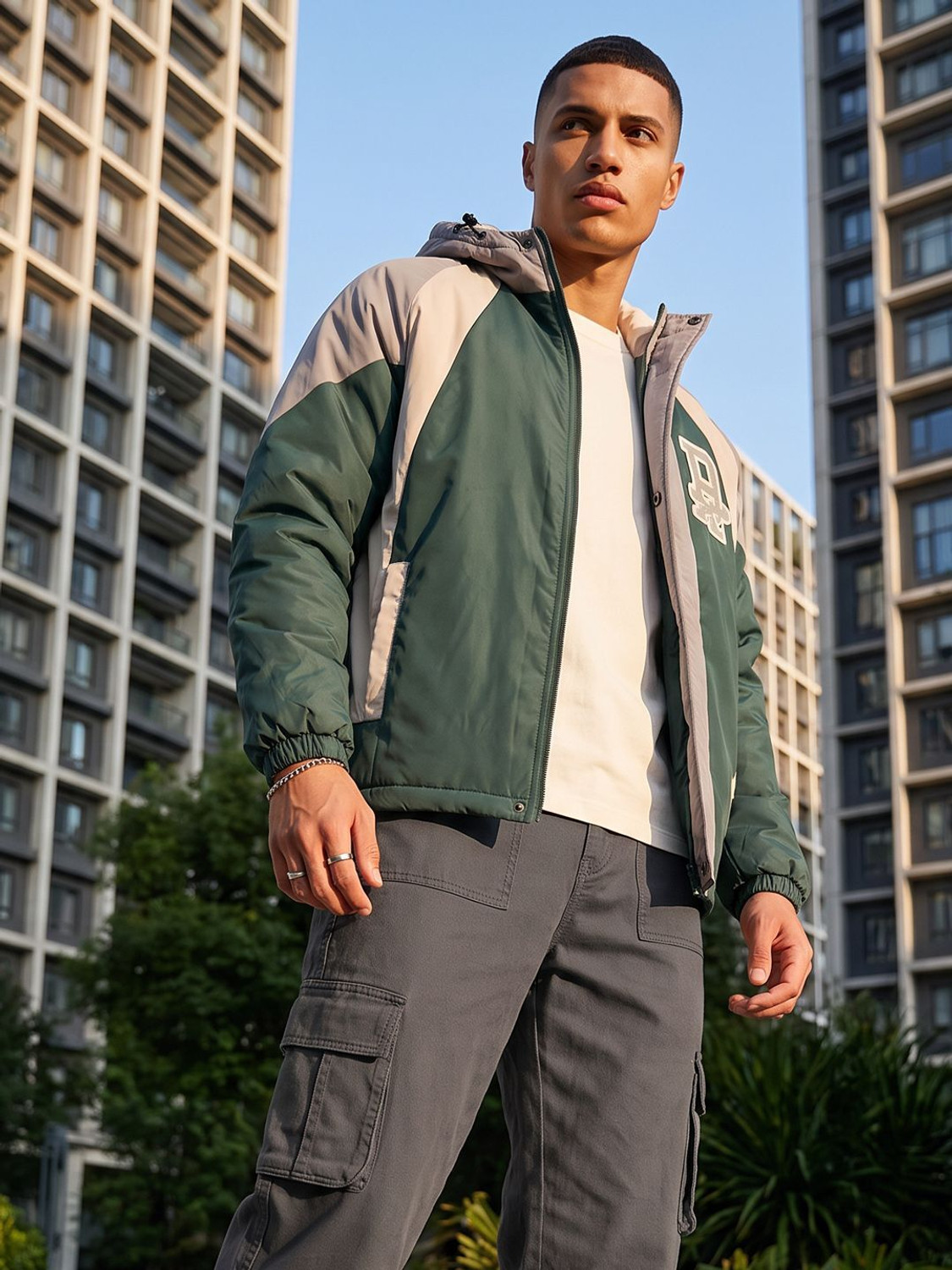 Roadster Men Colorblock Puffer Jacket - Image 1