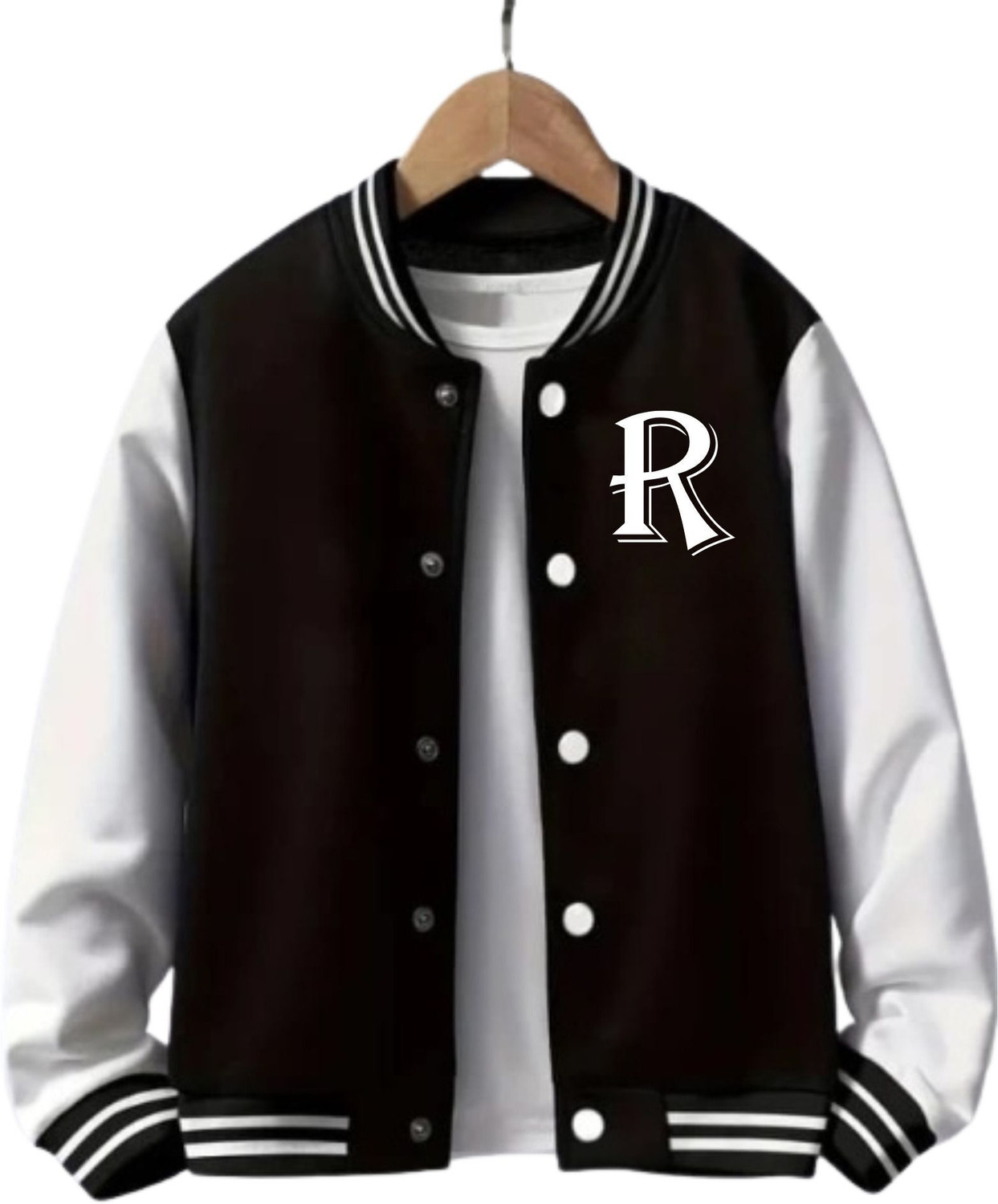 FLAXWEAR Men Striped Varsity Jacket - Image 1