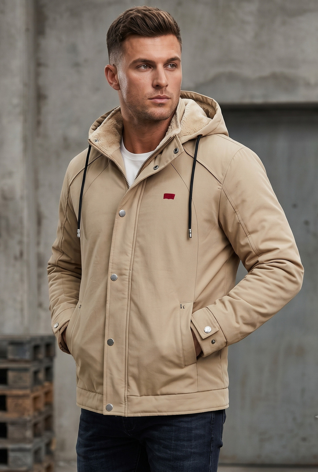 Softbound Men Solid Padded Jacket - Image 1