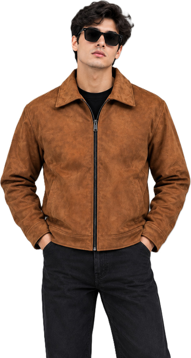 FAUX HUB Men Solid Casual Jacket - Image 1