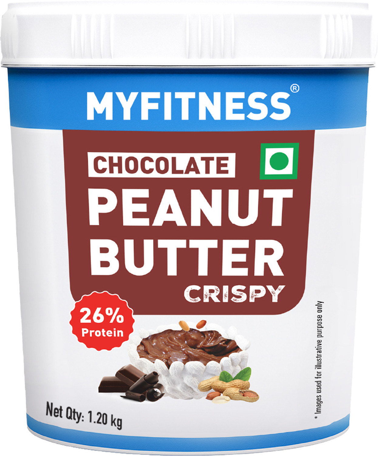 MYFITNESS Chocolate Peanut Butter Crispy 26g Protein (1.2kg) - Image 1