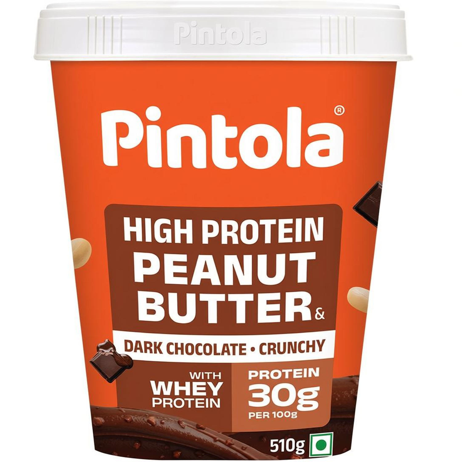 Pintola Dark Chocolate Crunchy Peanut Butter (510 g) - Image 1