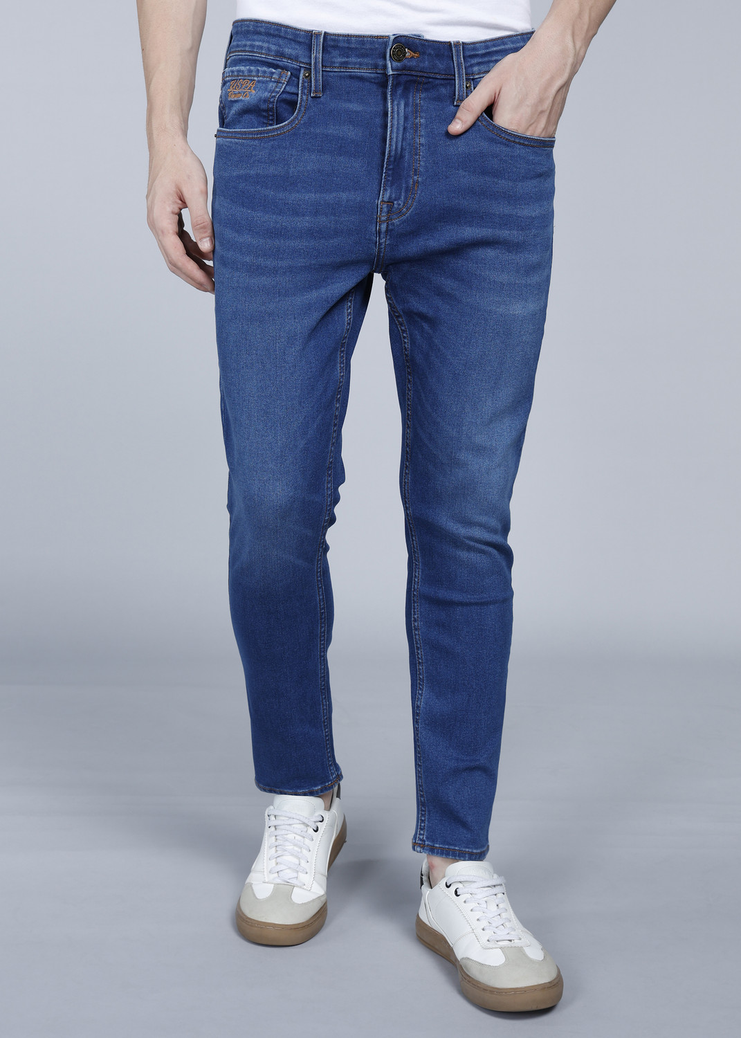 U.S. Polo Assn. Denim Co. Men Slim Mid Rise Blue Jeans - Image 1