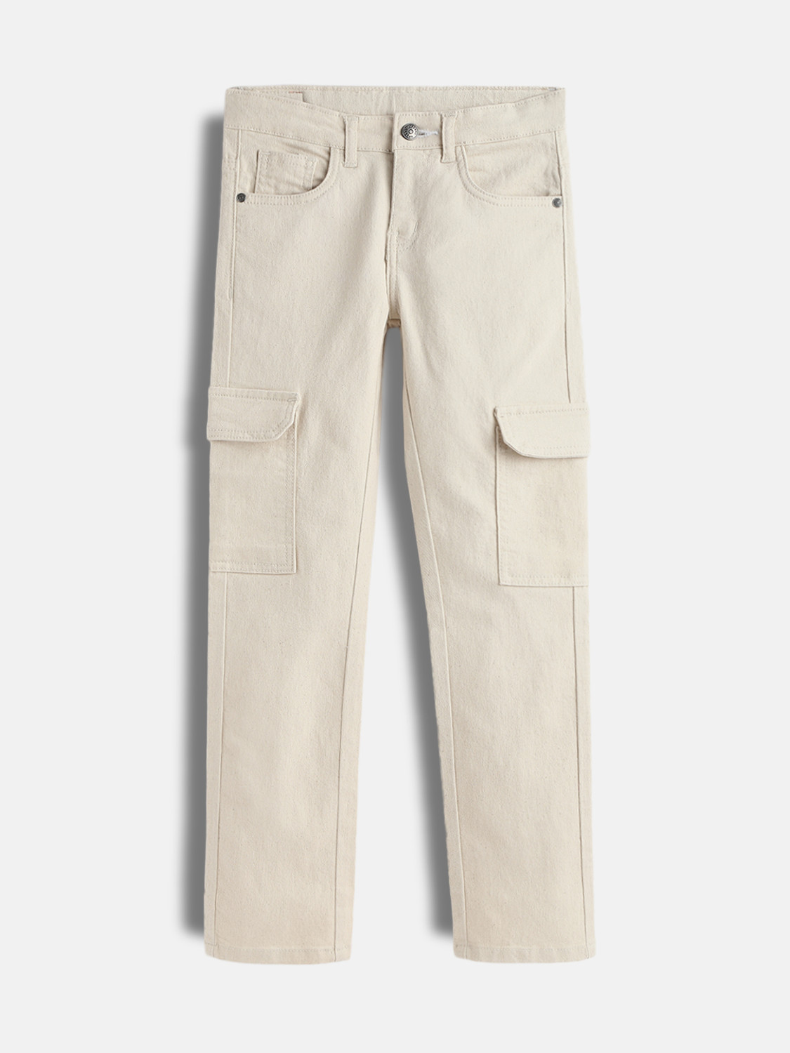 Urbano Juniors Boys Regular Mid Rise Beige Jeans - Image 1