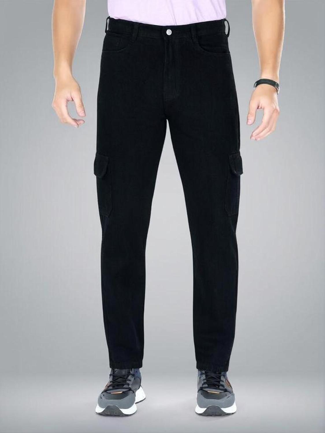 M Q Denim Straight Fit Men Light Blue Jeans - Image 1