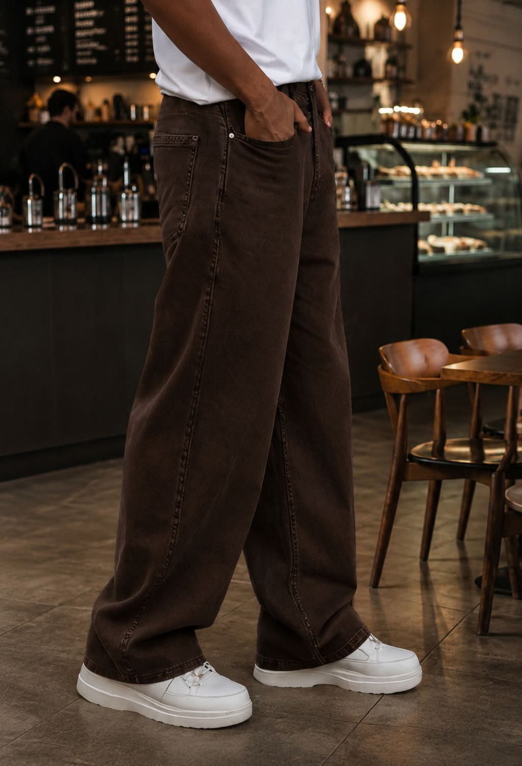 Jeancherry Men Regular Mid Rise Brown Jeans - Image 1